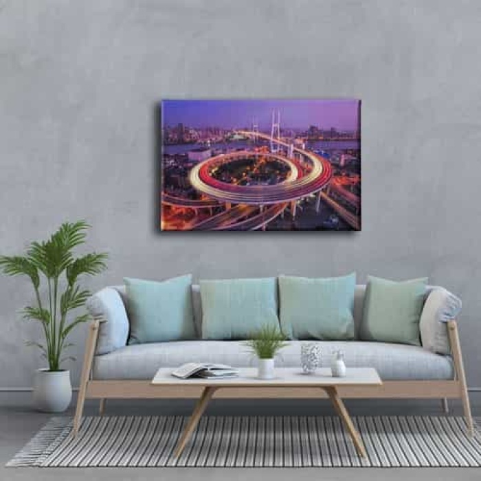 Sehir Isiklari Canvas Tablo