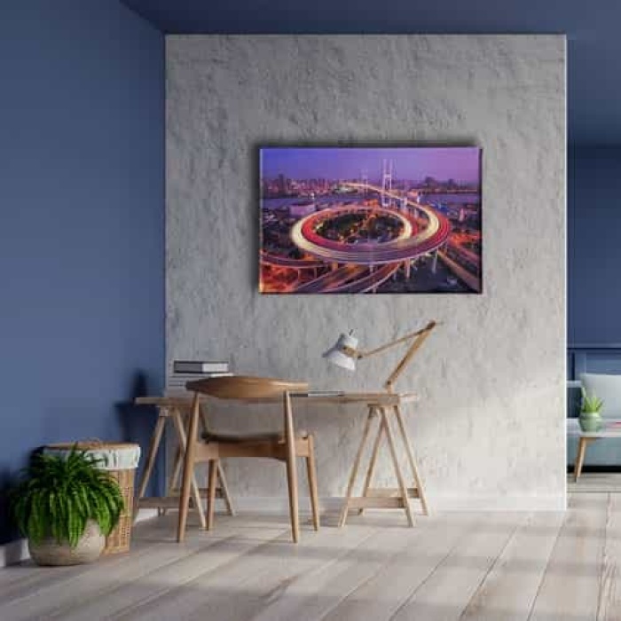 Sehir Isiklari Canvas Tablo