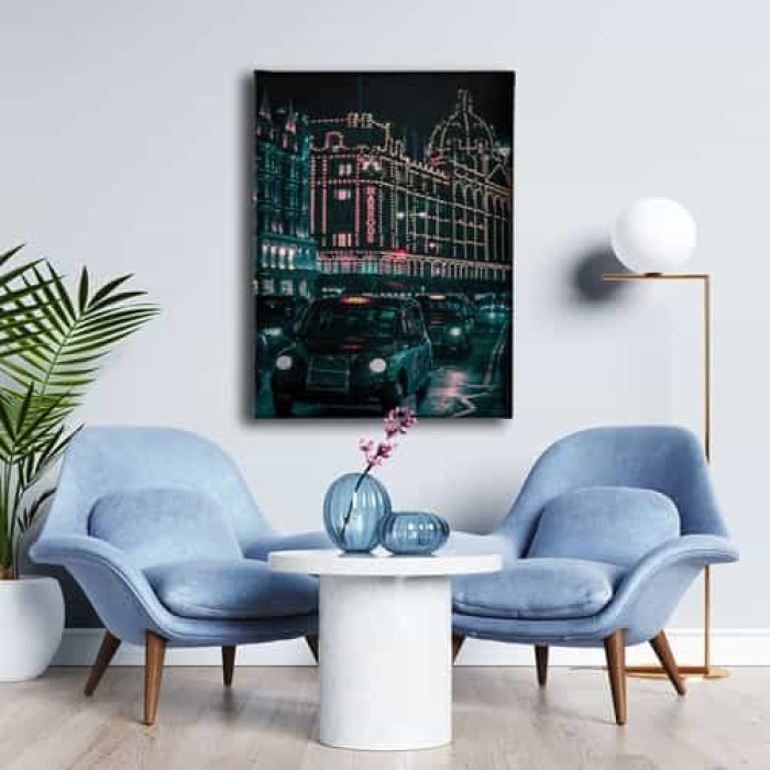 Sehir Taksi Canvas Tablo