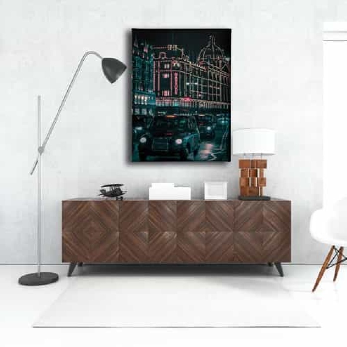 Sehir Taksi Canvas Tablo