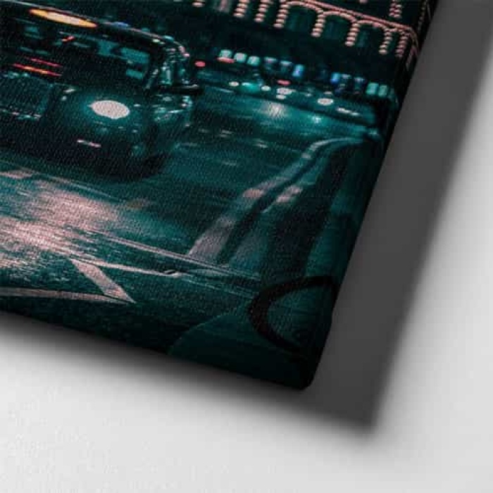 Sehir Taksi Canvas Tablo
