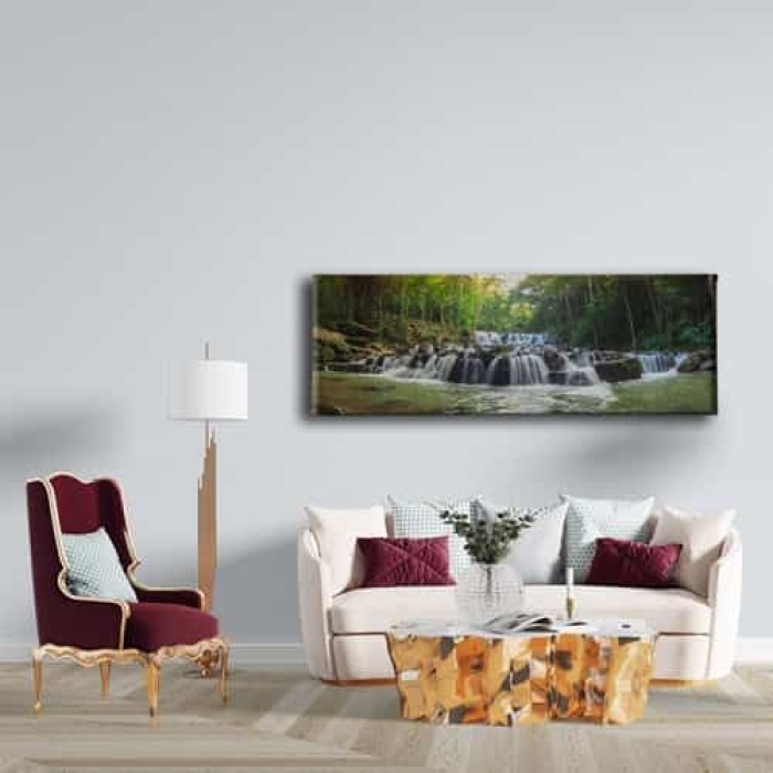 Selale Manzara Panoramik Kanvas Tablo