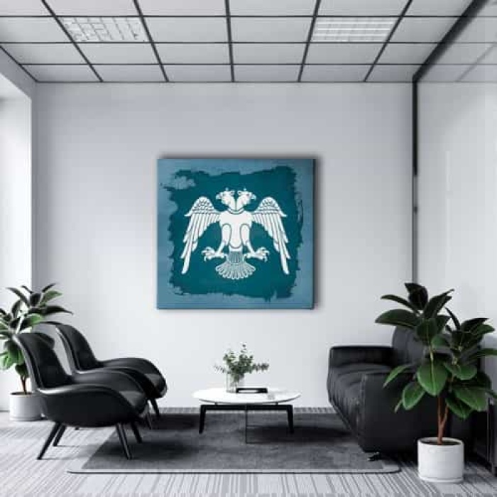 Selcuklu Cift Basli Kartal Kanvas Tablo