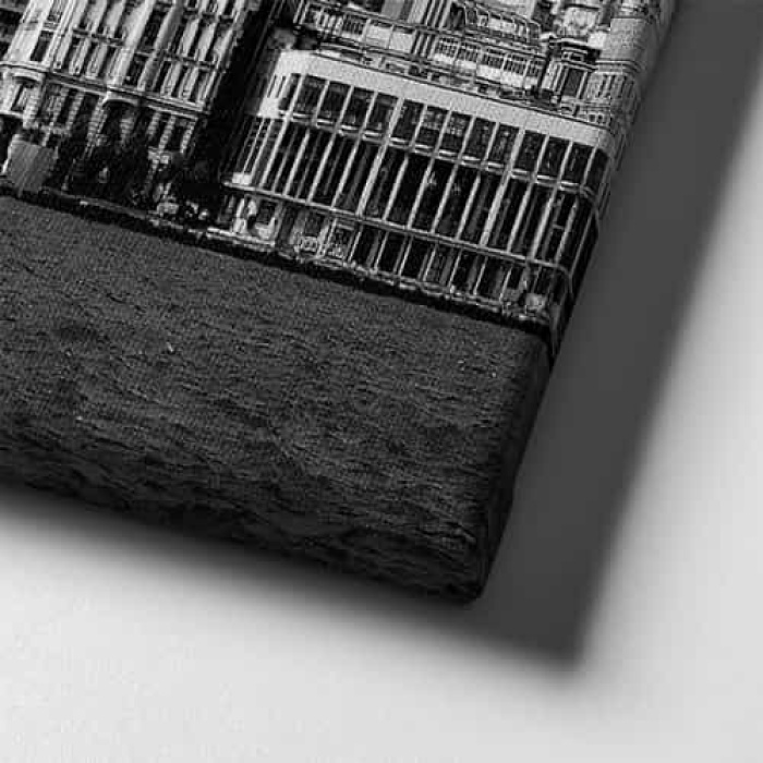 Siyah Beyaz Karakoy Panoramik Kanvas Tablo