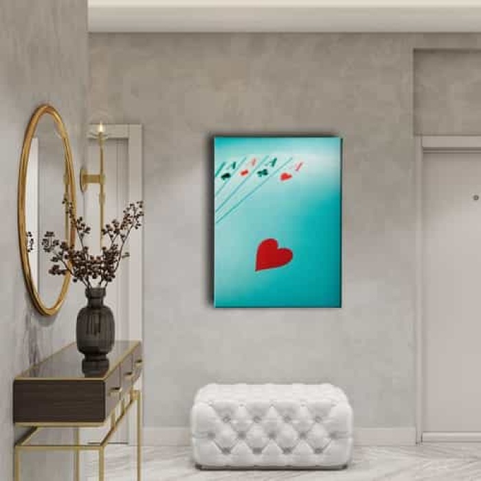 Iskambil Kagidi Kanvas Tablo