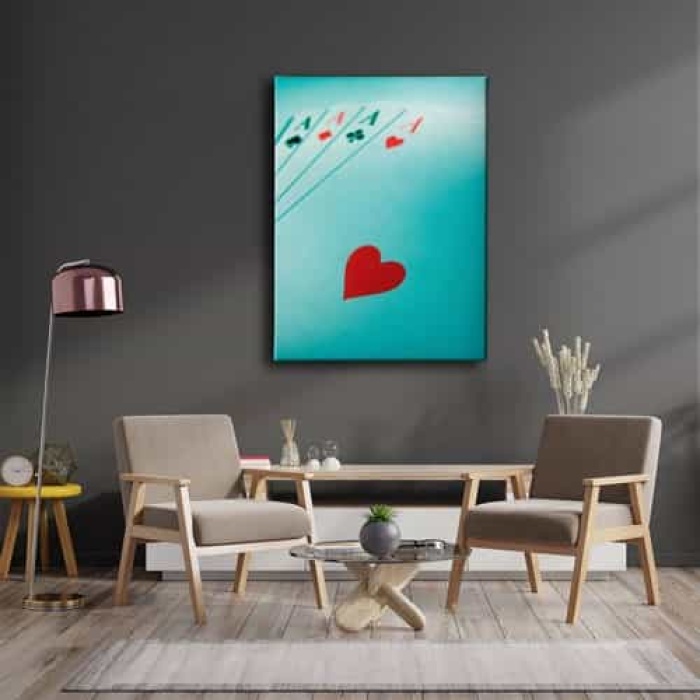 Iskambil Kagidi Kanvas Tablo