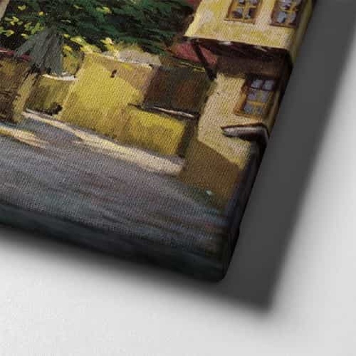 Sokak Yagli Boya Kanvas Tablo