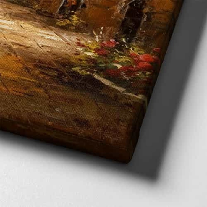 Sokak Yagli Boya Kanvas Tablo