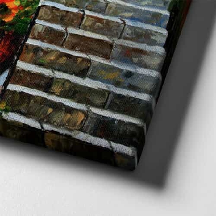 Sokak Yagli Boya Kanvas Tablo