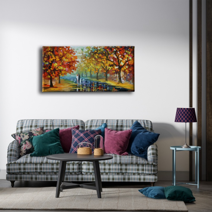 Sonbahar Panoramik Kanvas Tablo