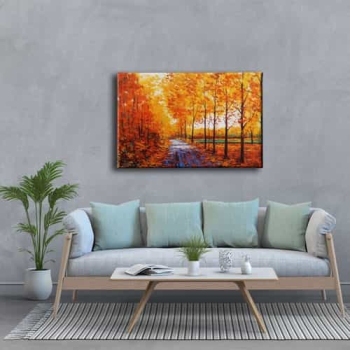 Sonbahar Yagli Boya Kanvas Tablo