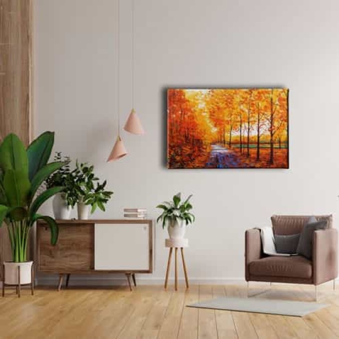 Sonbahar Yagli Boya Kanvas Tablo