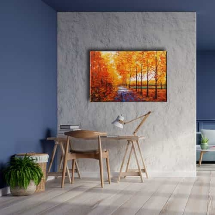 Sonbahar Yagli Boya Kanvas Tablo