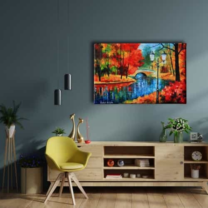 Sonbahar Yagli Boya Kanvas Tablo