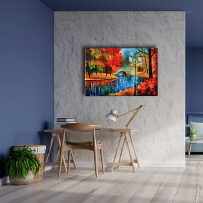Sonbahar Yagli Boya Kanvas Tablo
