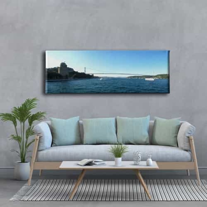 Istanbul Bogazi Panoramik Kanvas Tablo