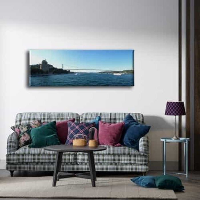 Istanbul Bogazi Panoramik Kanvas Tablo