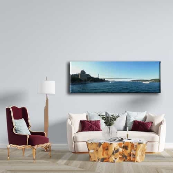 Istanbul Bogazi Panoramik Kanvas Tablo