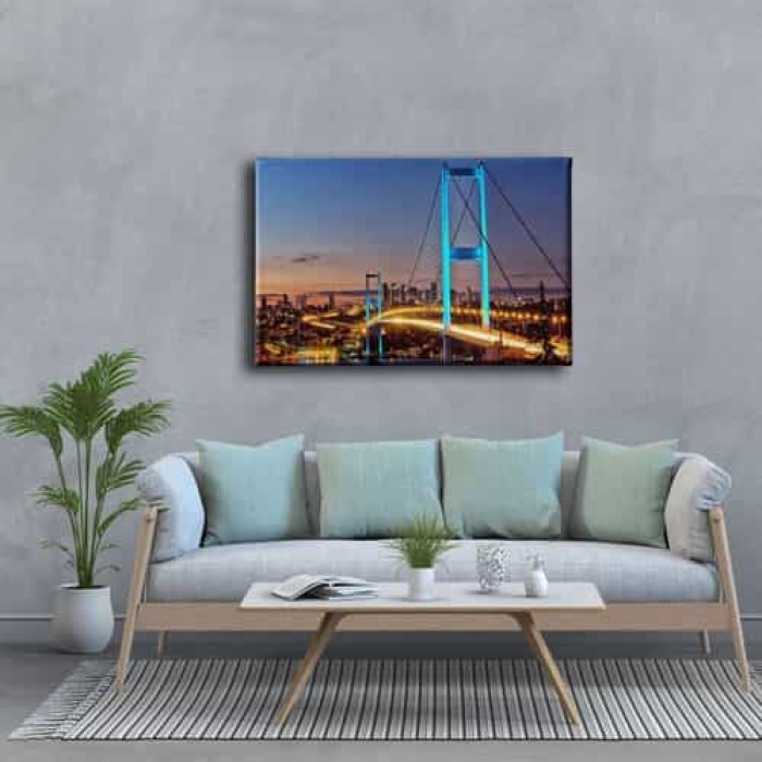 Istanbul Koprusu Canvas Tablo