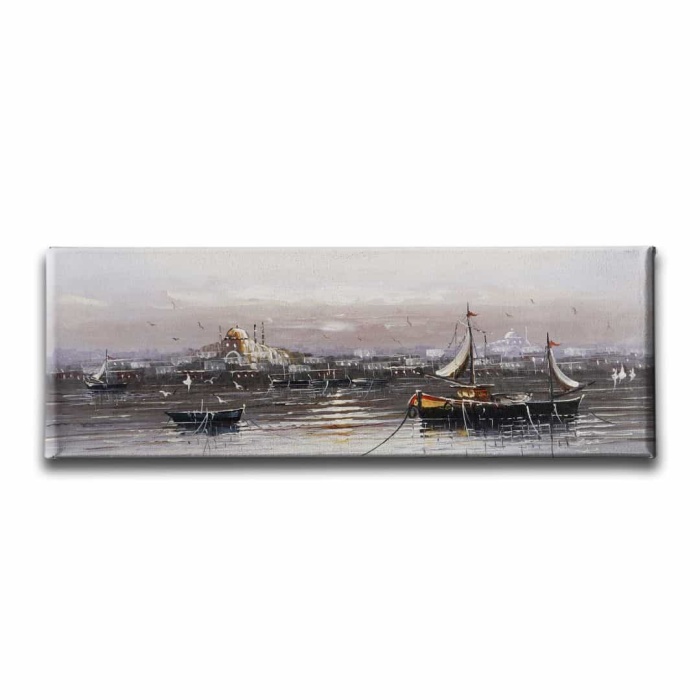 Istanbul Manzara Panoramik Kanvas Tablo