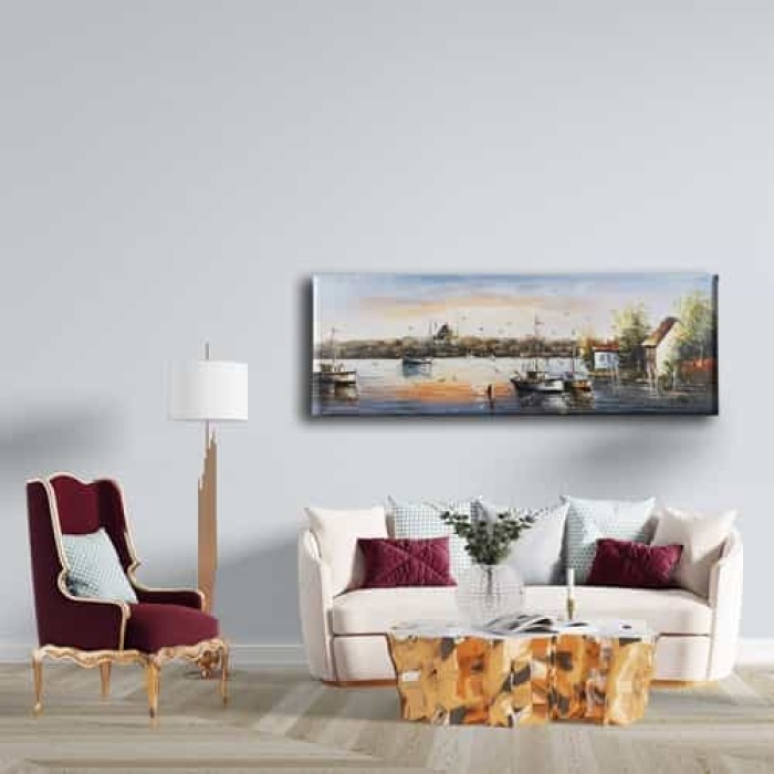 Istanbul Manzara Panoramik Kanvas Tablo