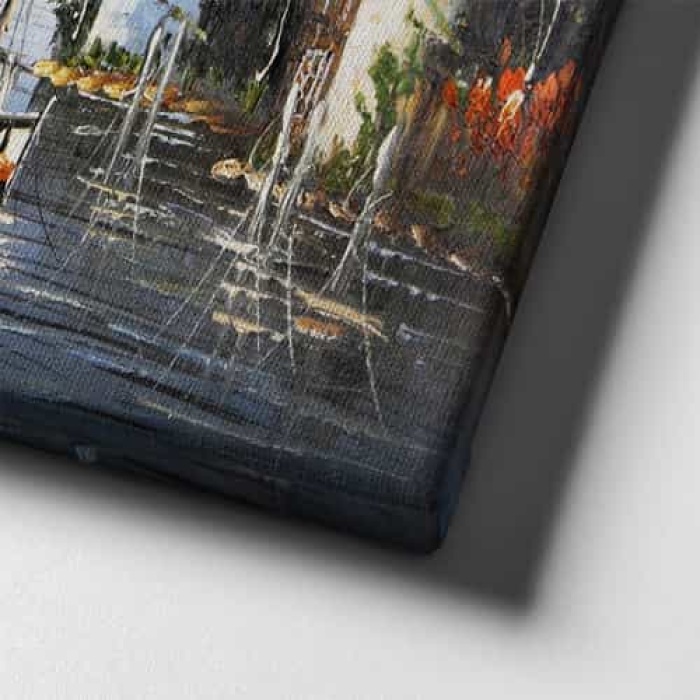 Istanbul Manzara Panoramik Kanvas Tablo