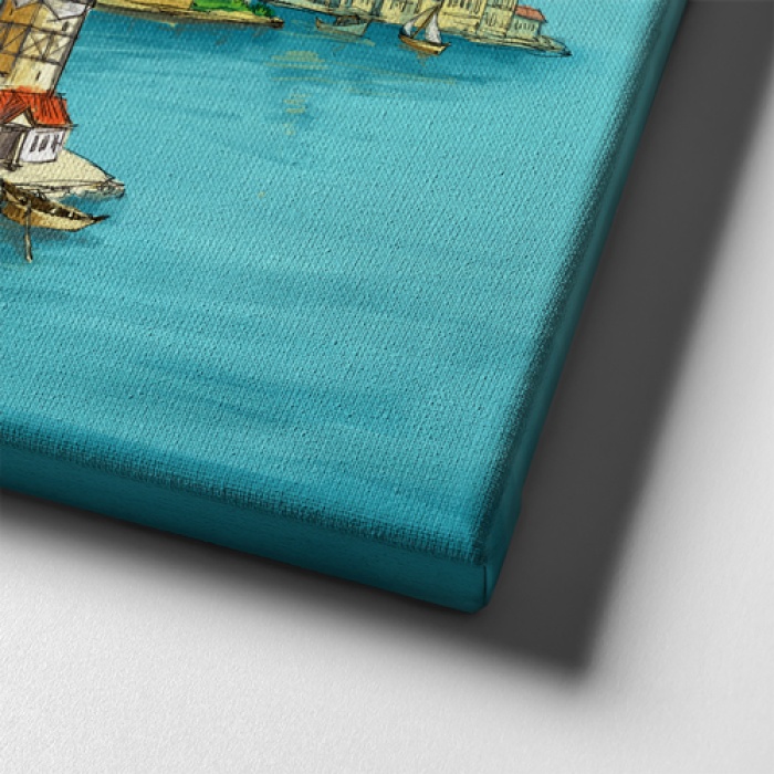 Istanbul Panoramik Kanvas Tablo