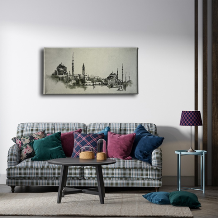 Istanbul Panoramik Kanvas Tablo