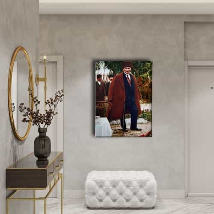 Takim Elbiseli Ataturk Kanvas Tablo