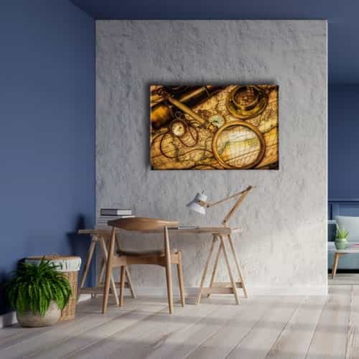 Tarihteki Haritalar Canvas Tablo