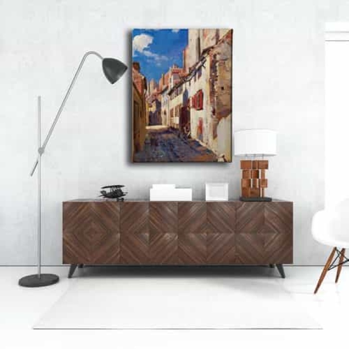 Tas Ev Yagli Boya Kanvas Tablo