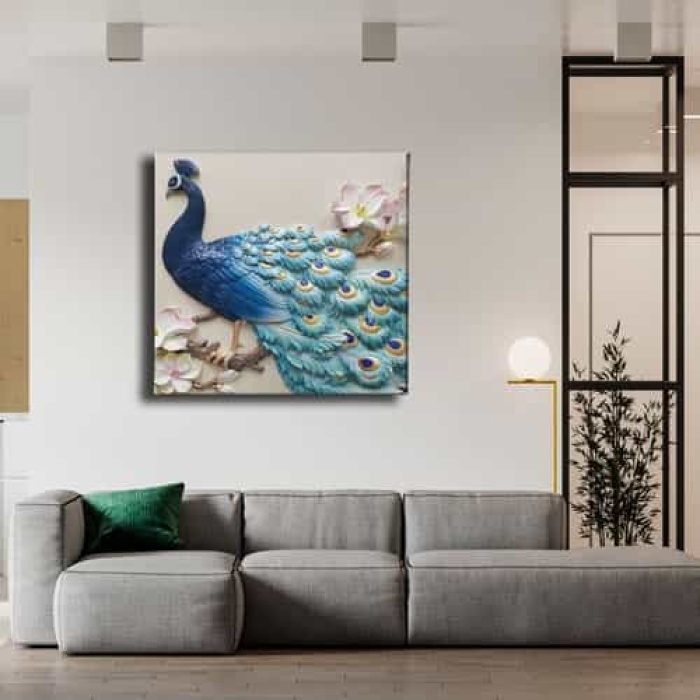 Tavus Kusu Canvas Tablo