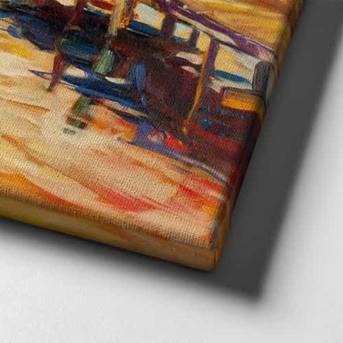 Tekne Yagli Boya Kanvas Tablo