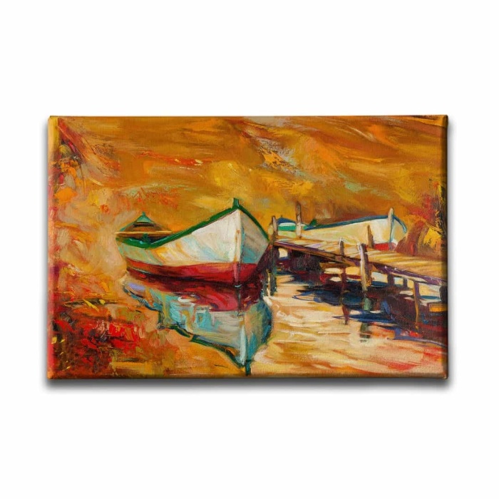 Tekne Yagli Boya Kanvas Tablo