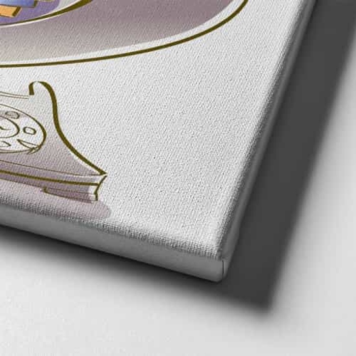 Telefonlu Cocuk Kanvas Tablo