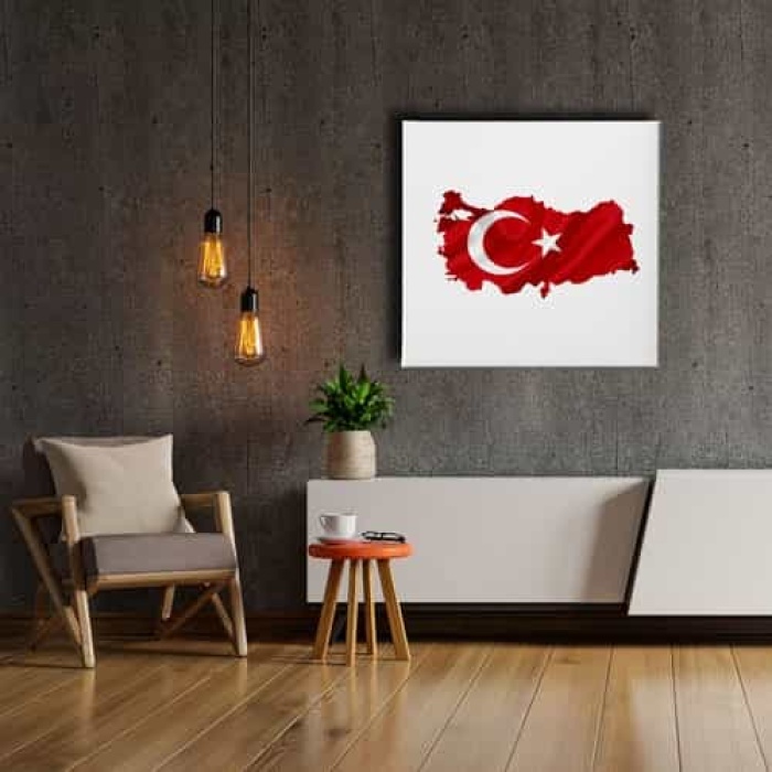 Turk Bayragi Kanvas Tablo