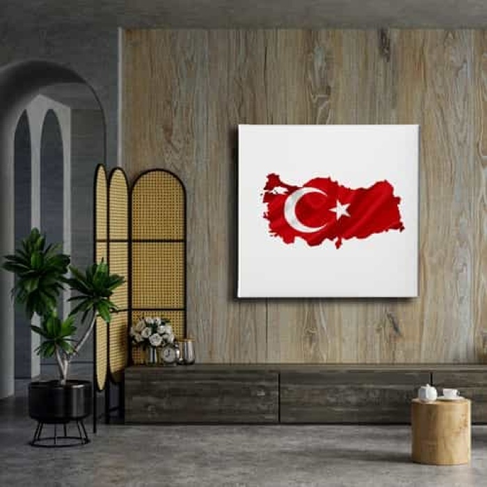 Turk Bayragi Kanvas Tablo