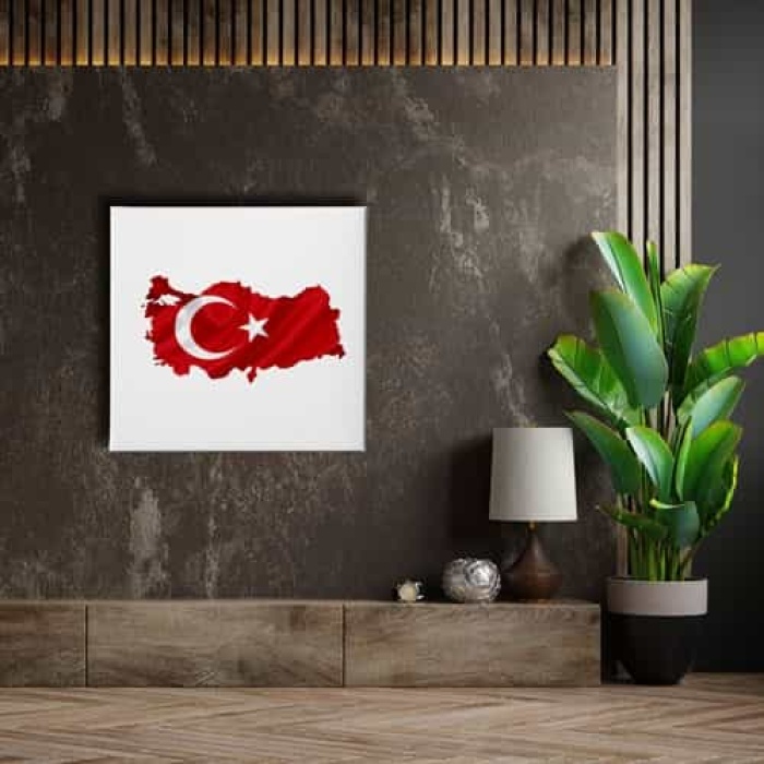 Turk Bayragi Kanvas Tablo