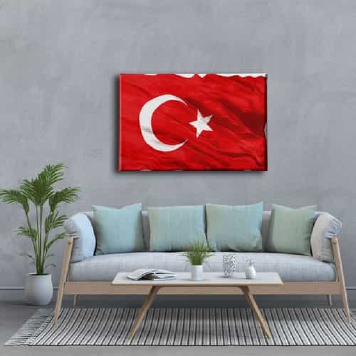Turk Bayragi Kanvas Tablo