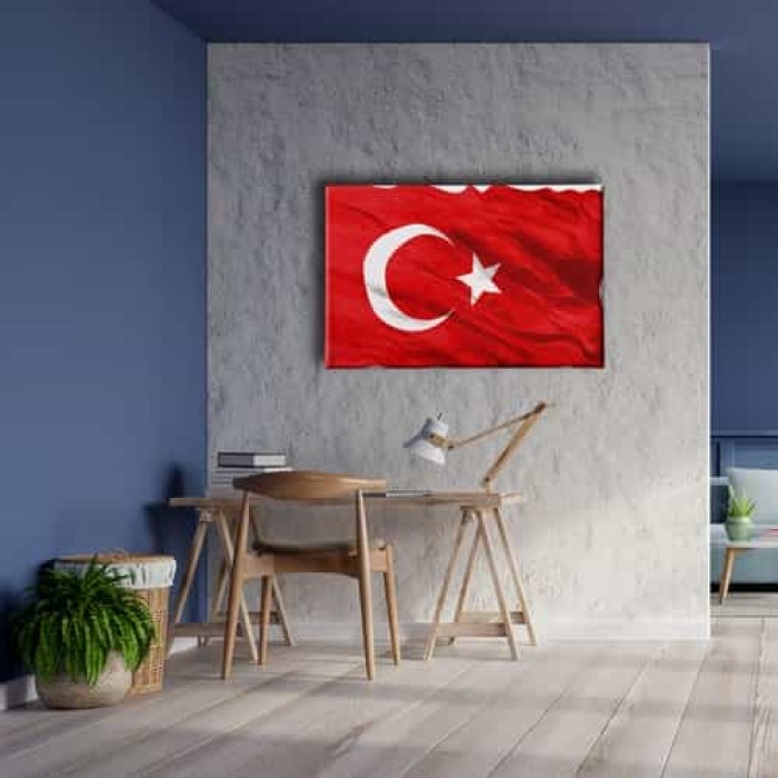 Turk Bayragi Kanvas Tablo