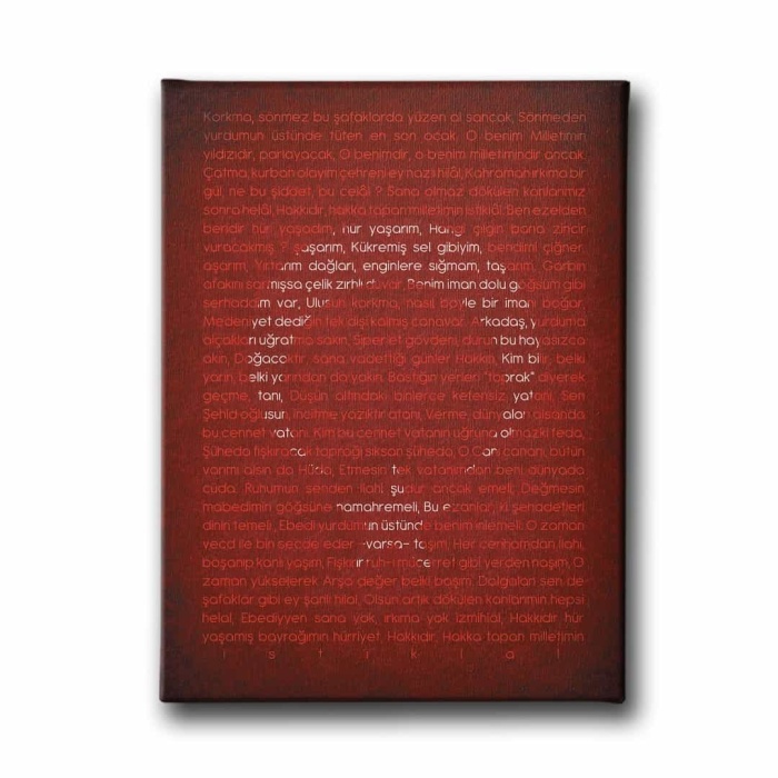 Turk Bayragi - Istiklal Marsi Kanvas Tablo