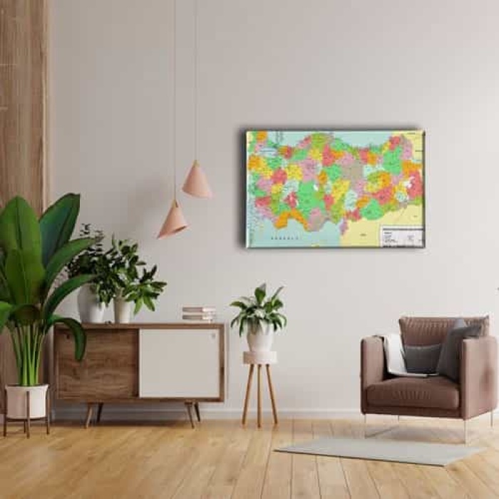 Turkiye Haitasi Canvas Tablo