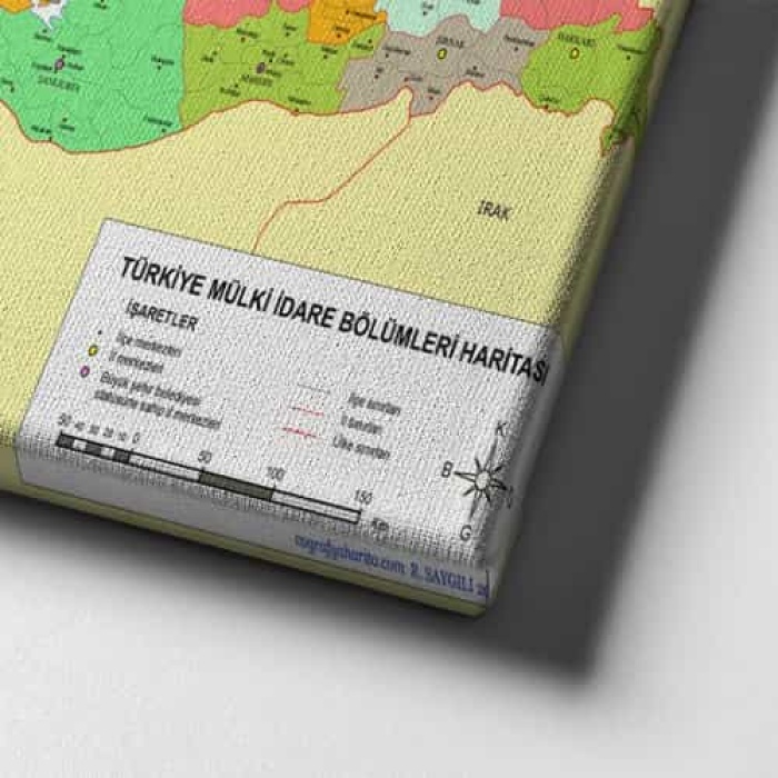 Turkiye Haitasi Canvas Tablo