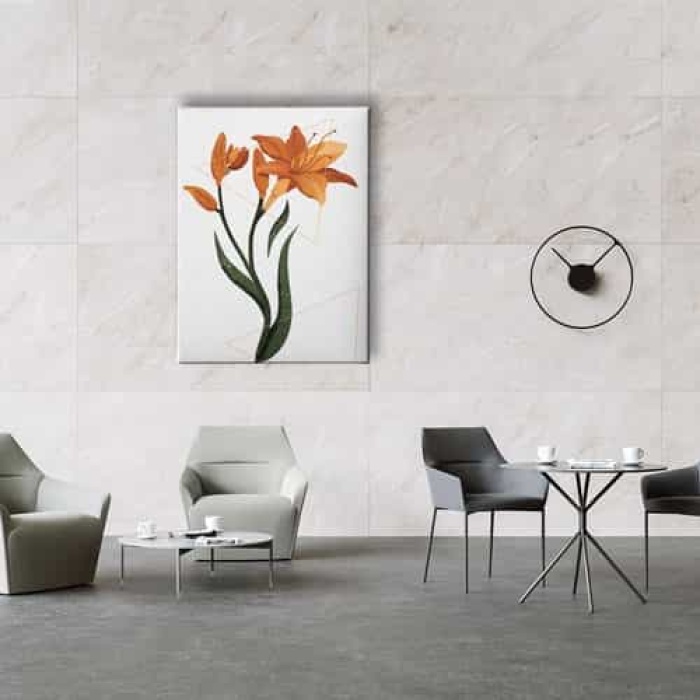 Turuncu Cicek Canvas Tablo