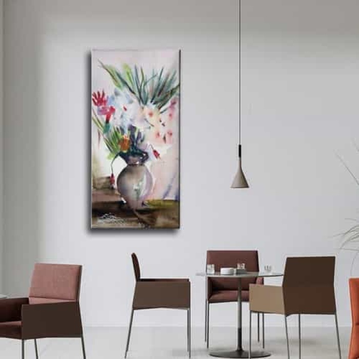 Vazodaki Cicek Kanvas Tablo