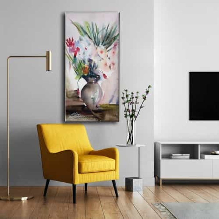 Vazodaki Cicek Kanvas Tablo