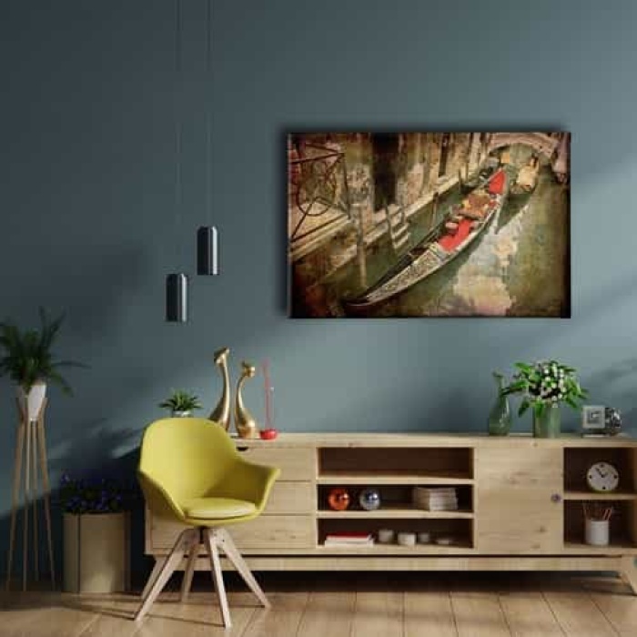 Venedik Kayik Canvas Tablo