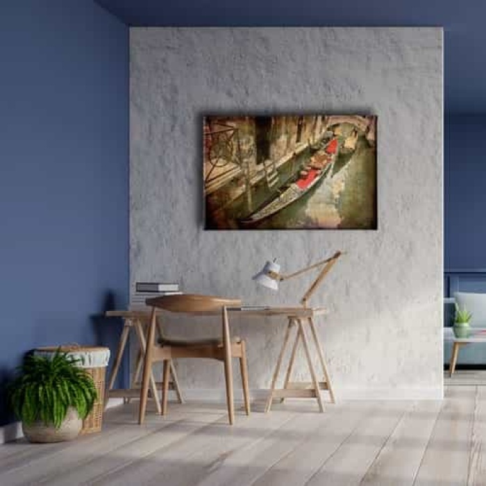 Venedik Kayik Canvas Tablo