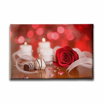 Ask - Kirmizi Gul Kanvas Tablo