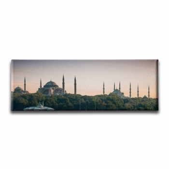 Ayasofya-sultan Ahmed Cami Panoramik Kanvas Tablo